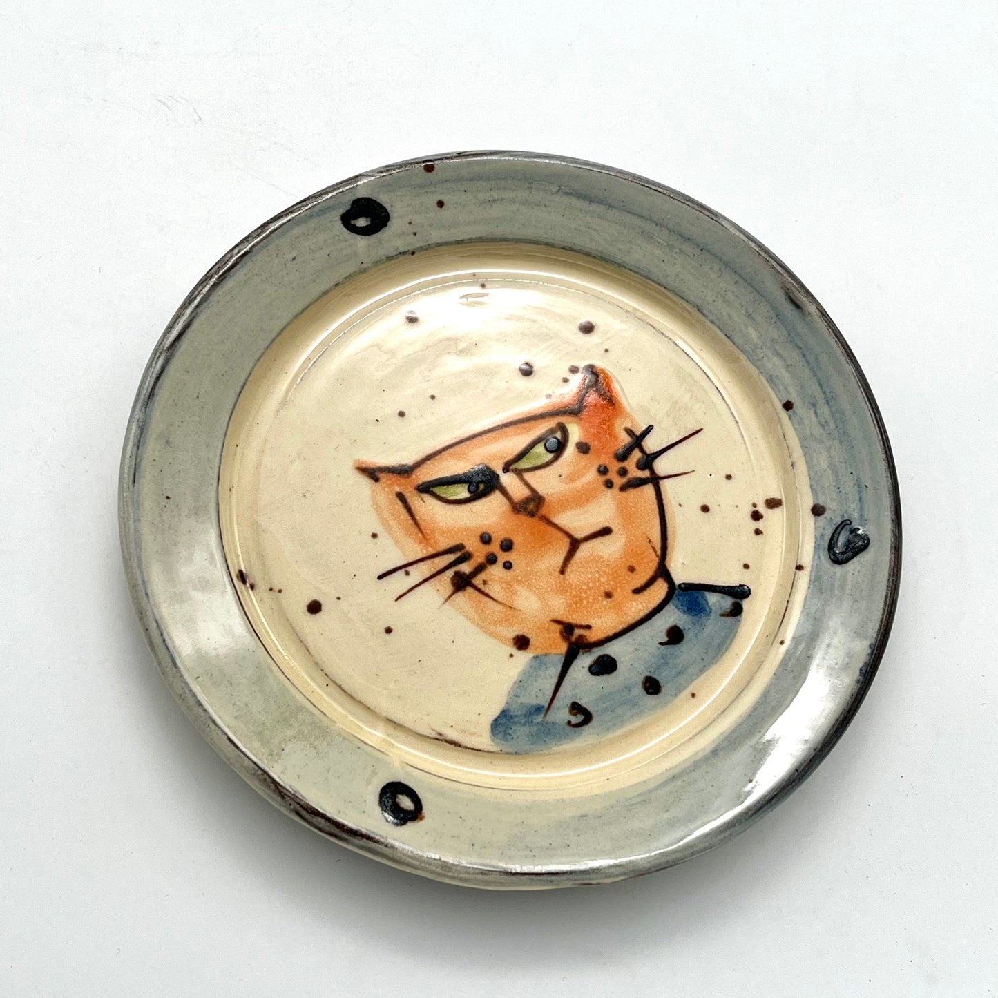 Orange Cat Side Plate