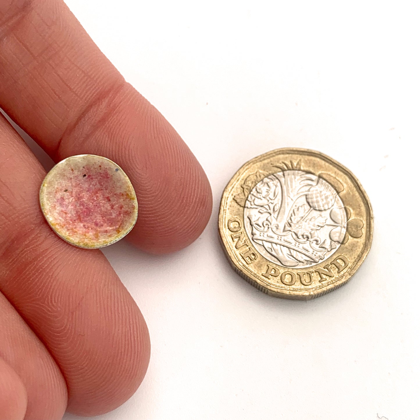 Pink Enamelled Stud Earrings