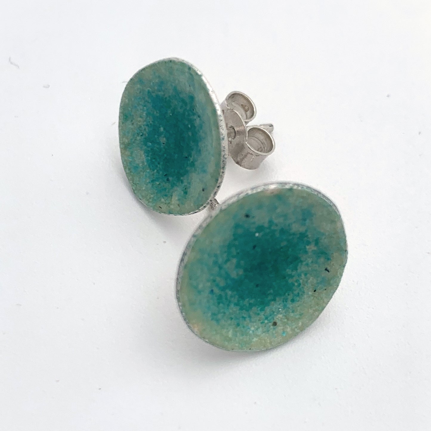 Turquoise Enamelled Stud Earrings
