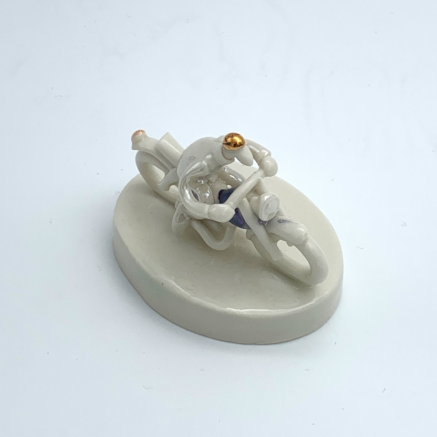 Porcelain Motorbike Rider Miniature