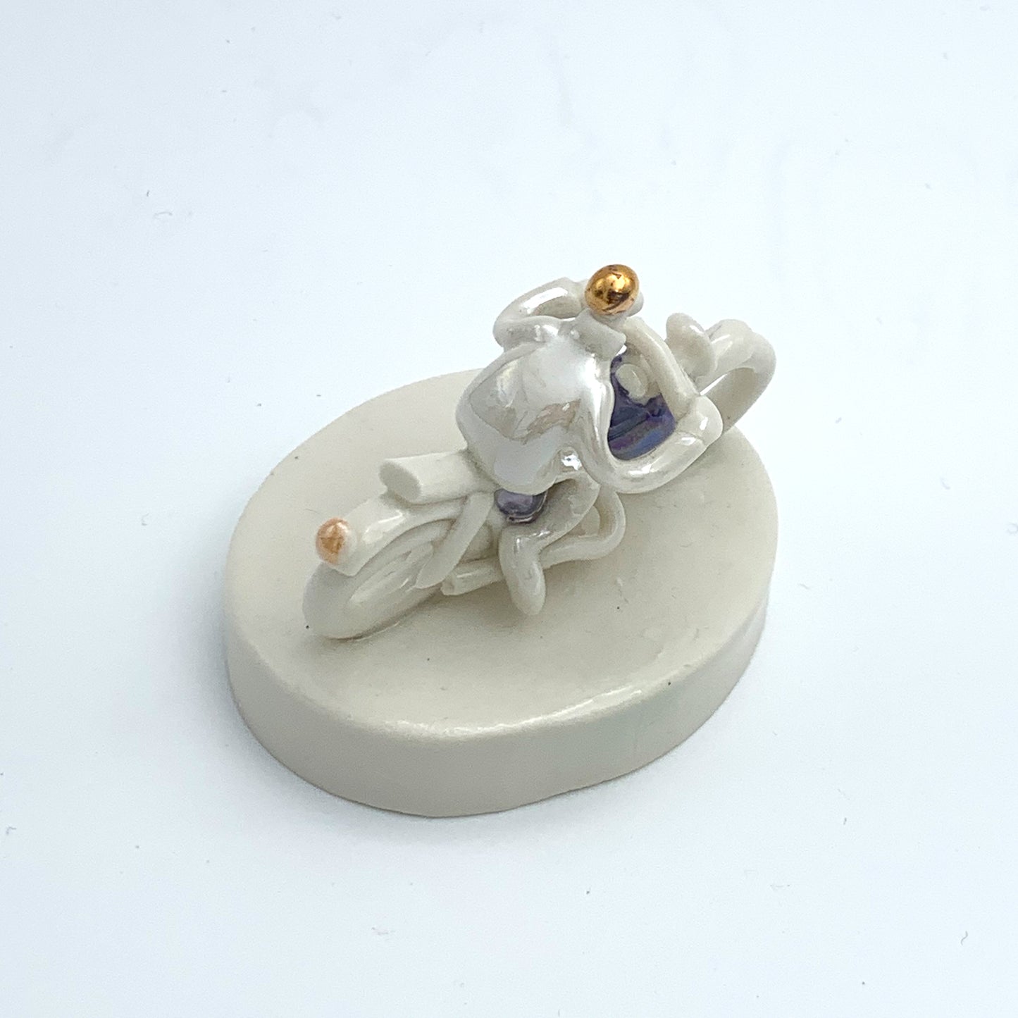 Porcelain Motorbike Rider Miniature