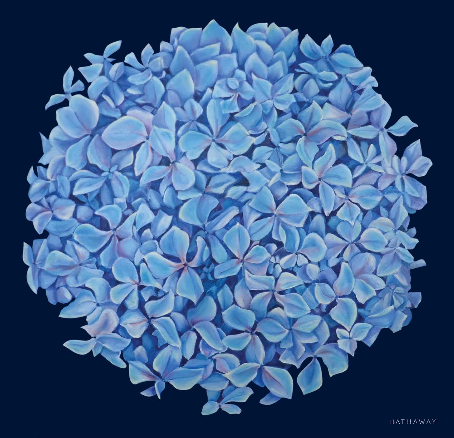 Hydrangea Large Silk Scarf