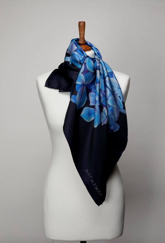 Hydrangea Large Silk Scarf