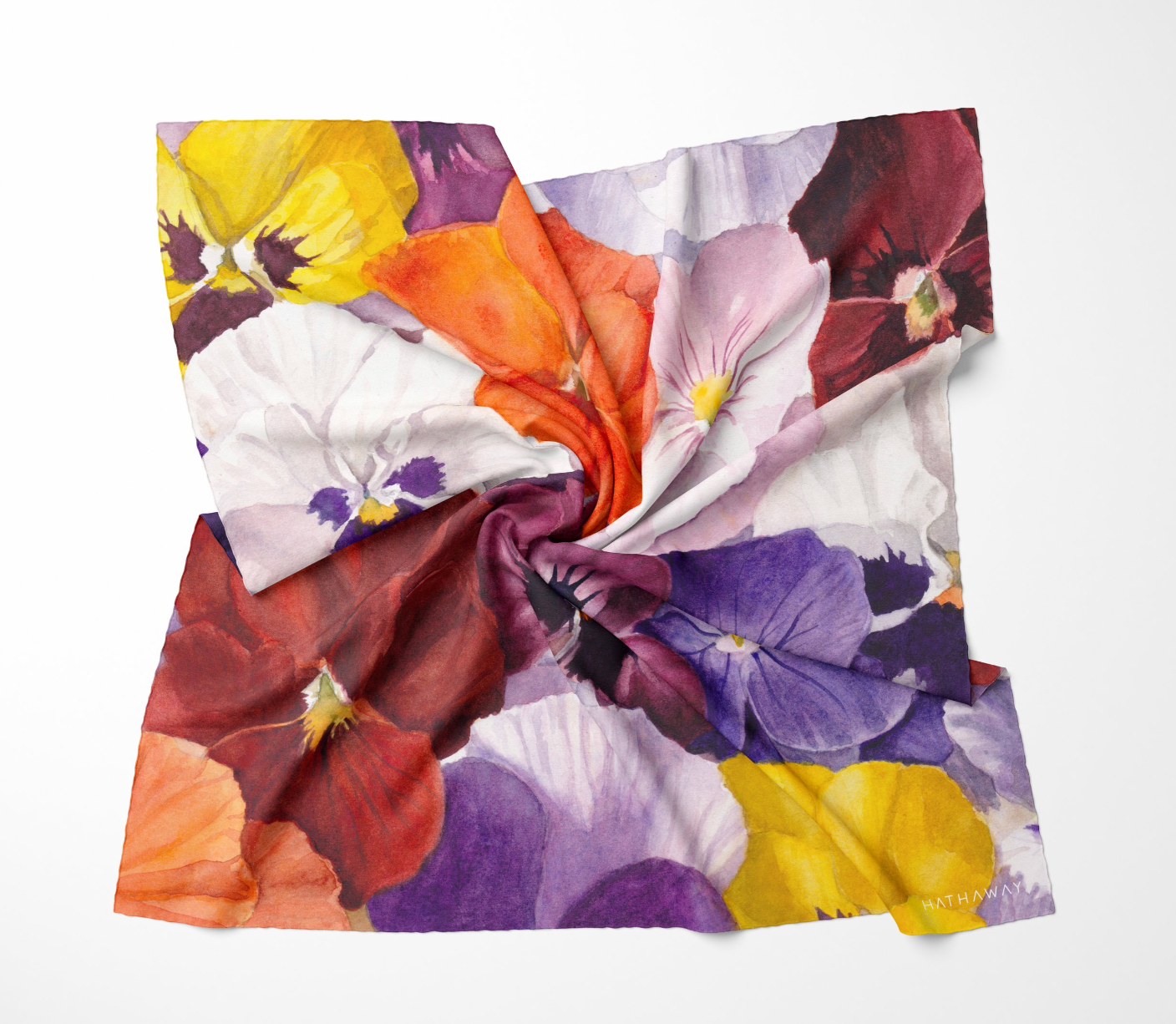Pansy Large Silk Scarf
