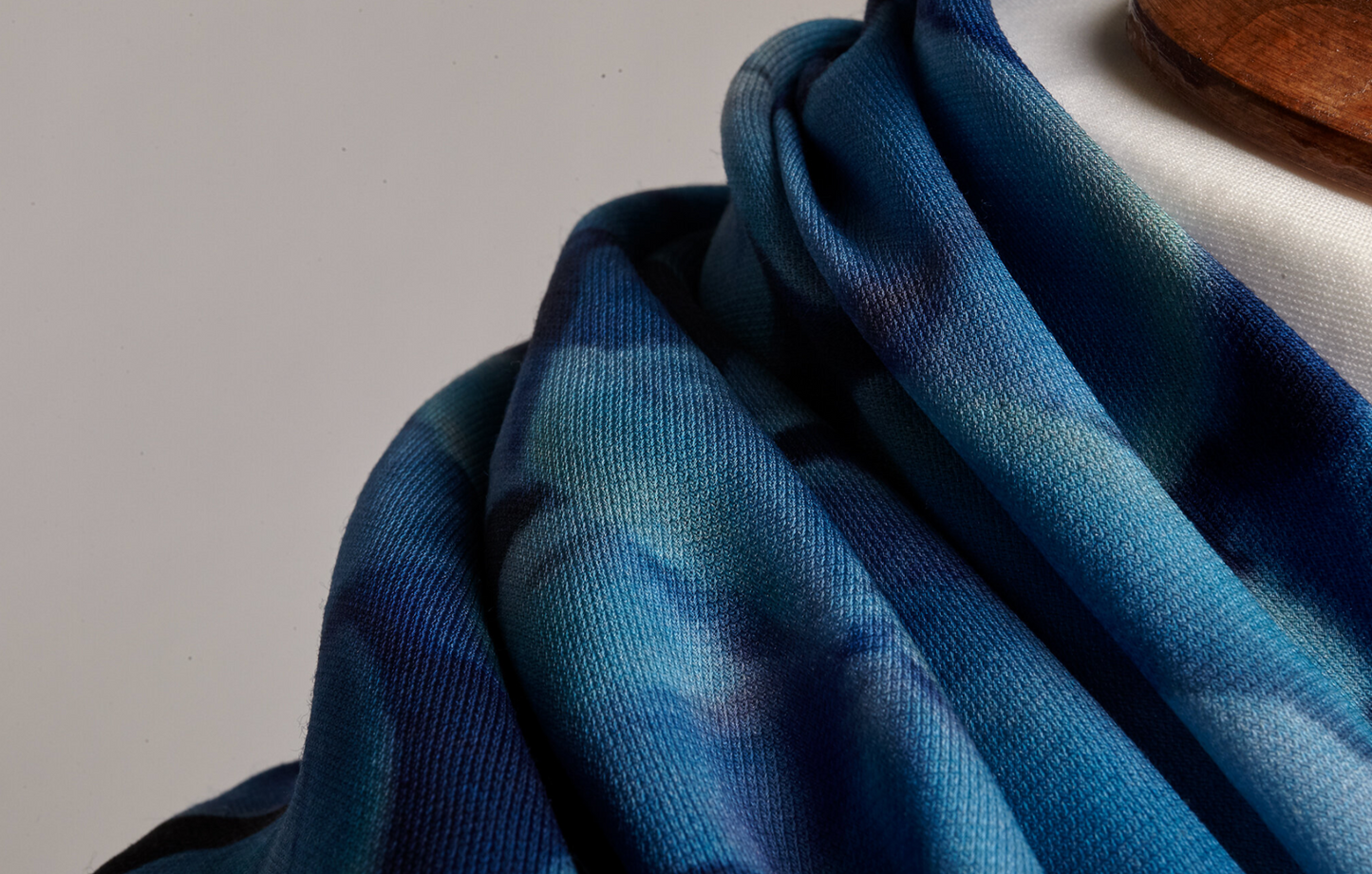 Wool Silk Blend Hydrangea Shawl / Scarf