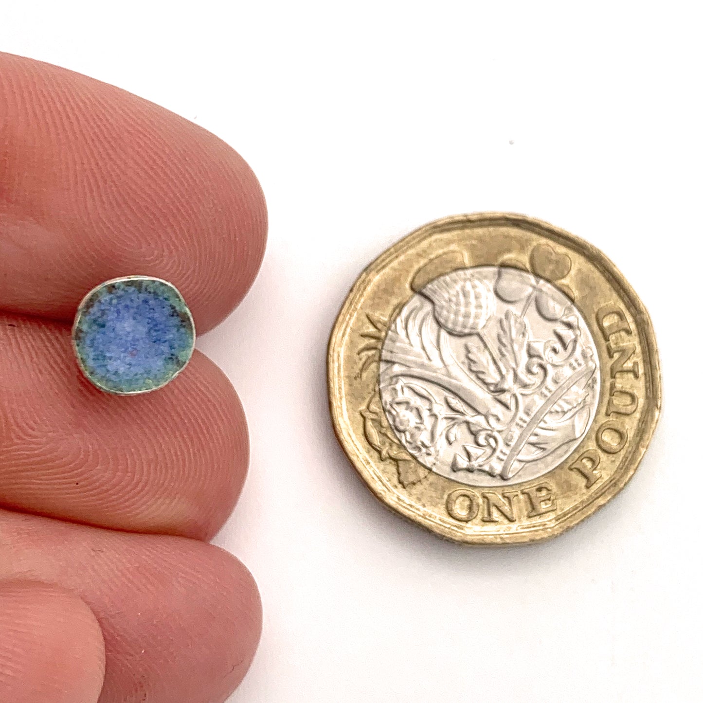 Small Sky Blue Stud Earrings