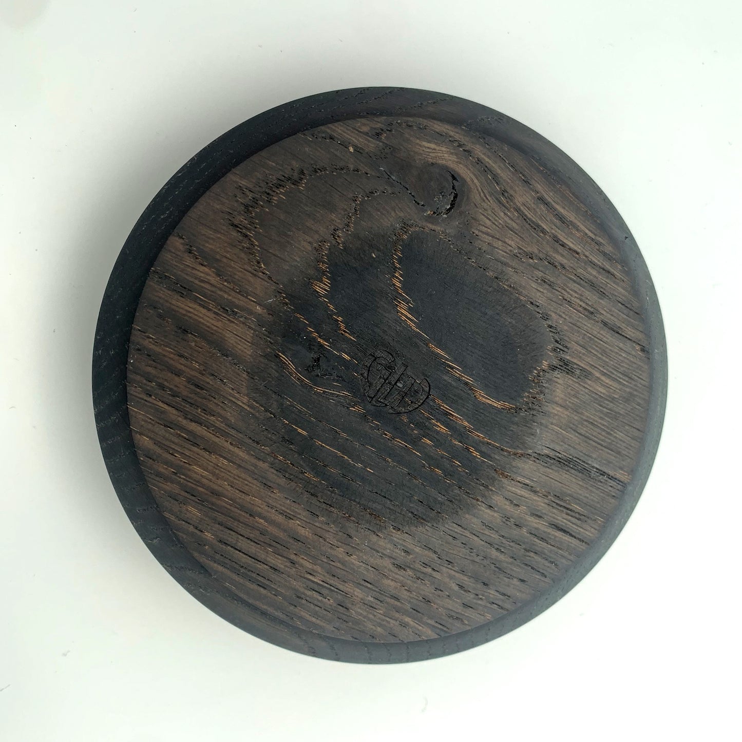 Ebonised Oak Red Rimmed Bowl