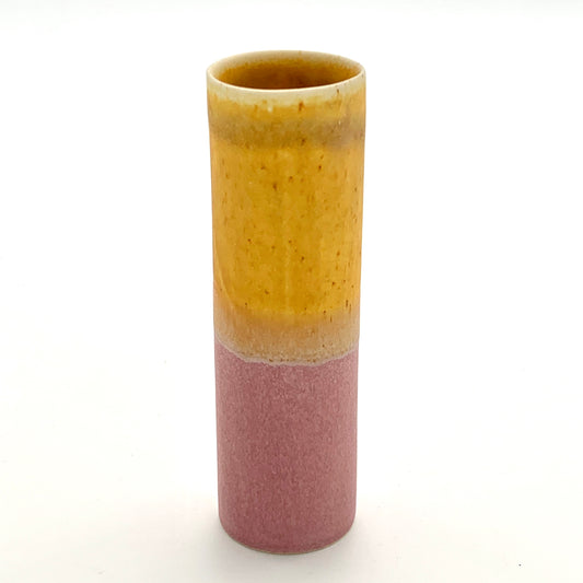 Yellow and Pink Bud Vase