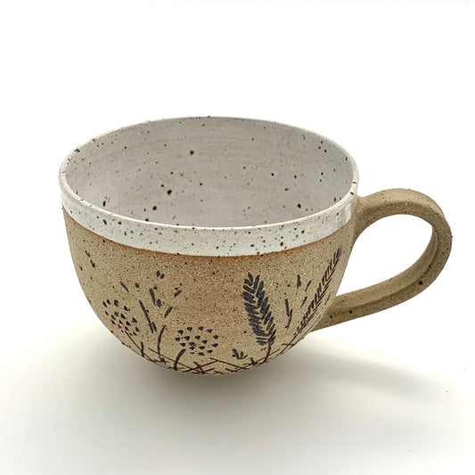 Natural Maroon Meadow Mug