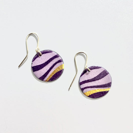Purple Wave Earrings