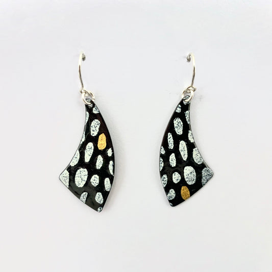 Black and White Dot Earrings