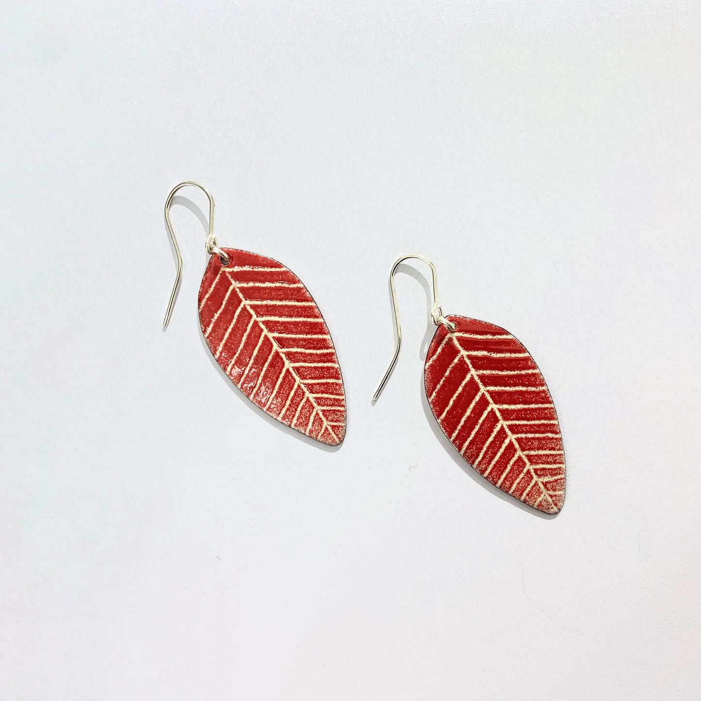 Red Leaf Earrings