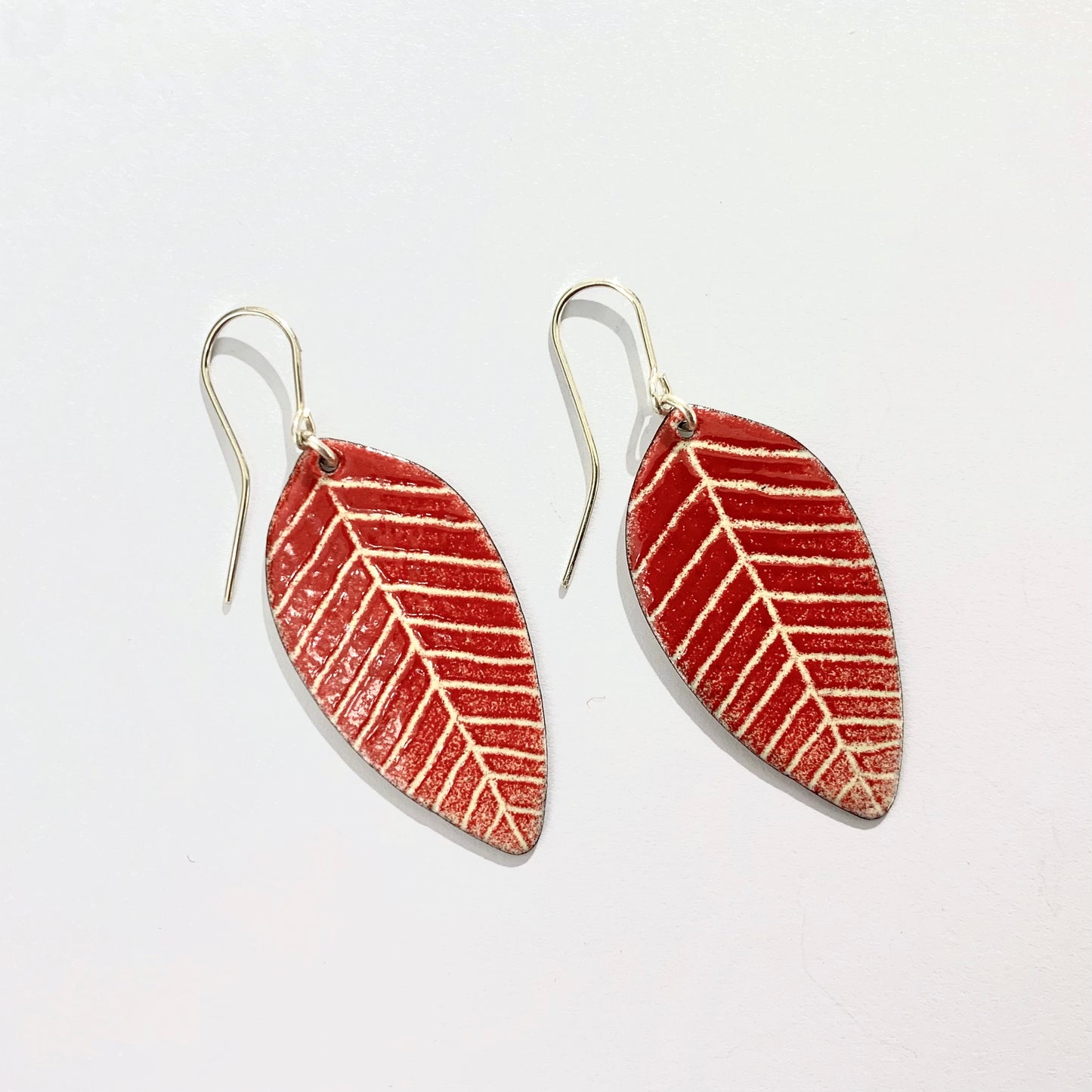 Red Leaf Earrings