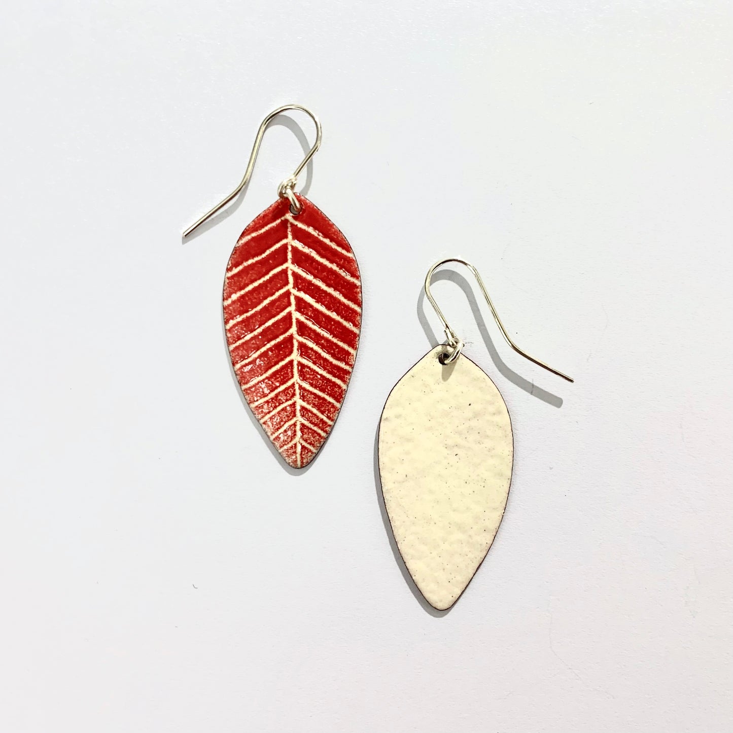 Red Leaf Earrings