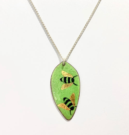 Green Bee Pendant