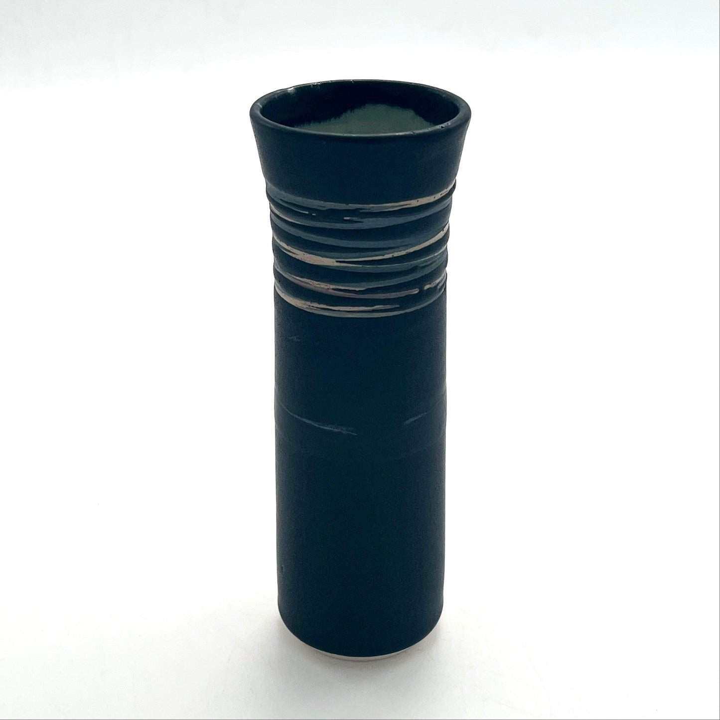 Black Striped Stem Vase