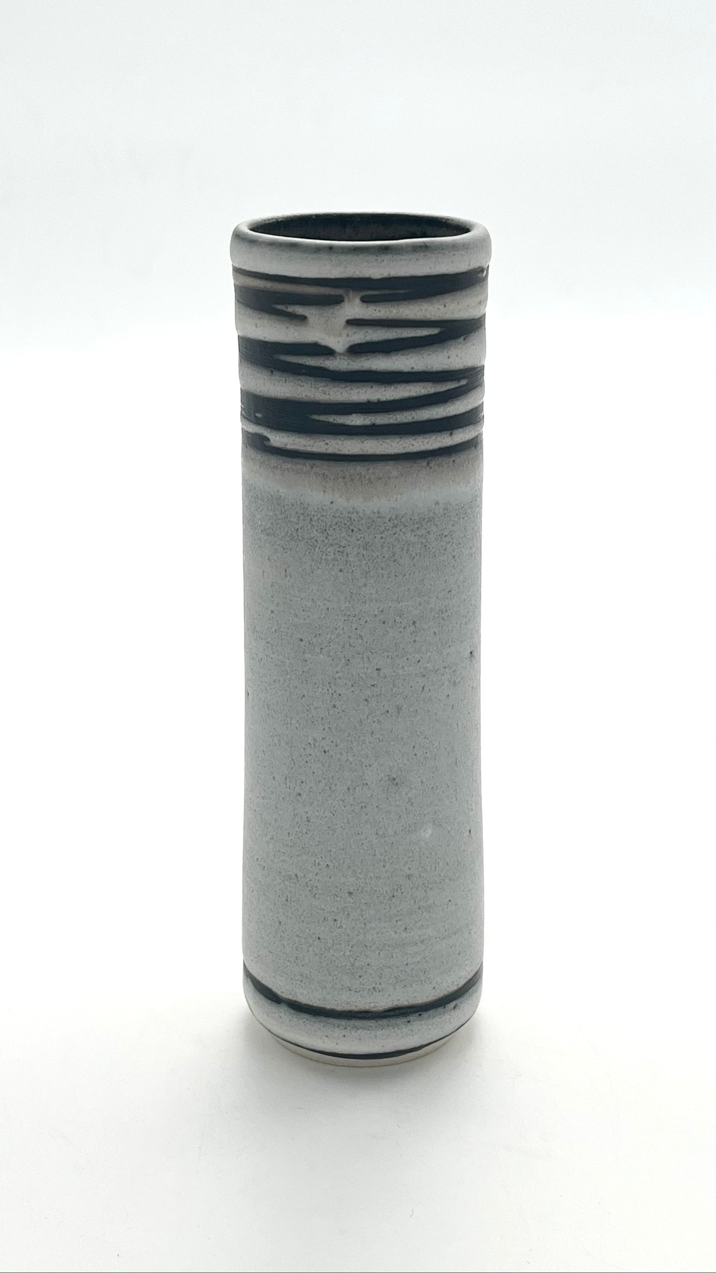 White Flecked Stem Vase