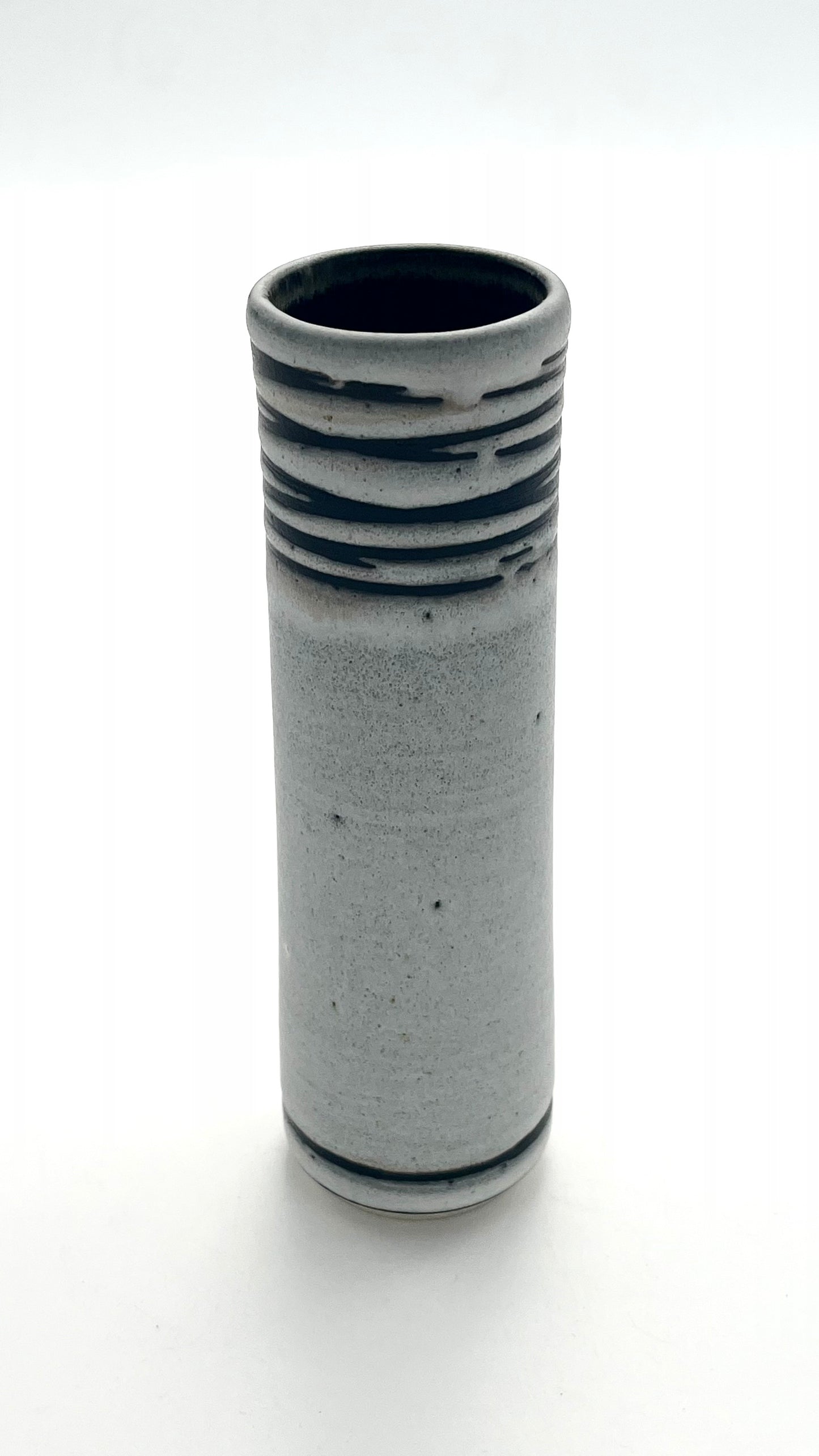 White Flecked Stem Vase