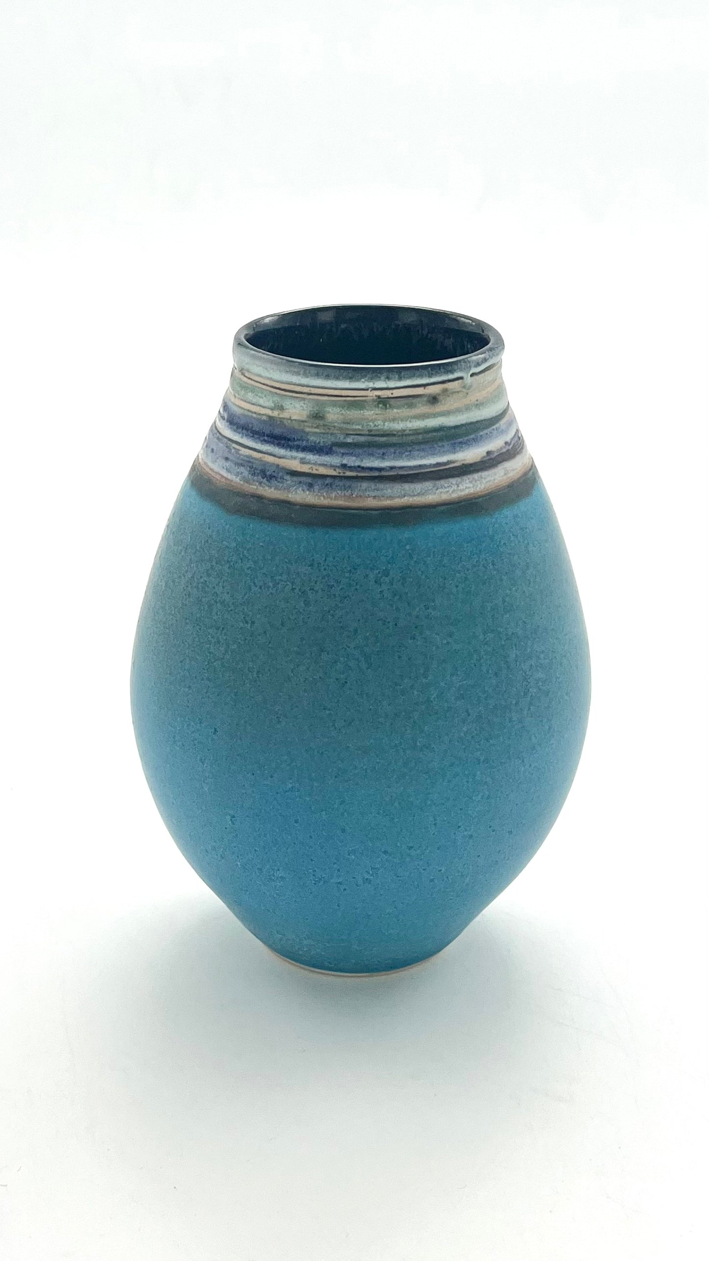 Turquoise Curved Vessel