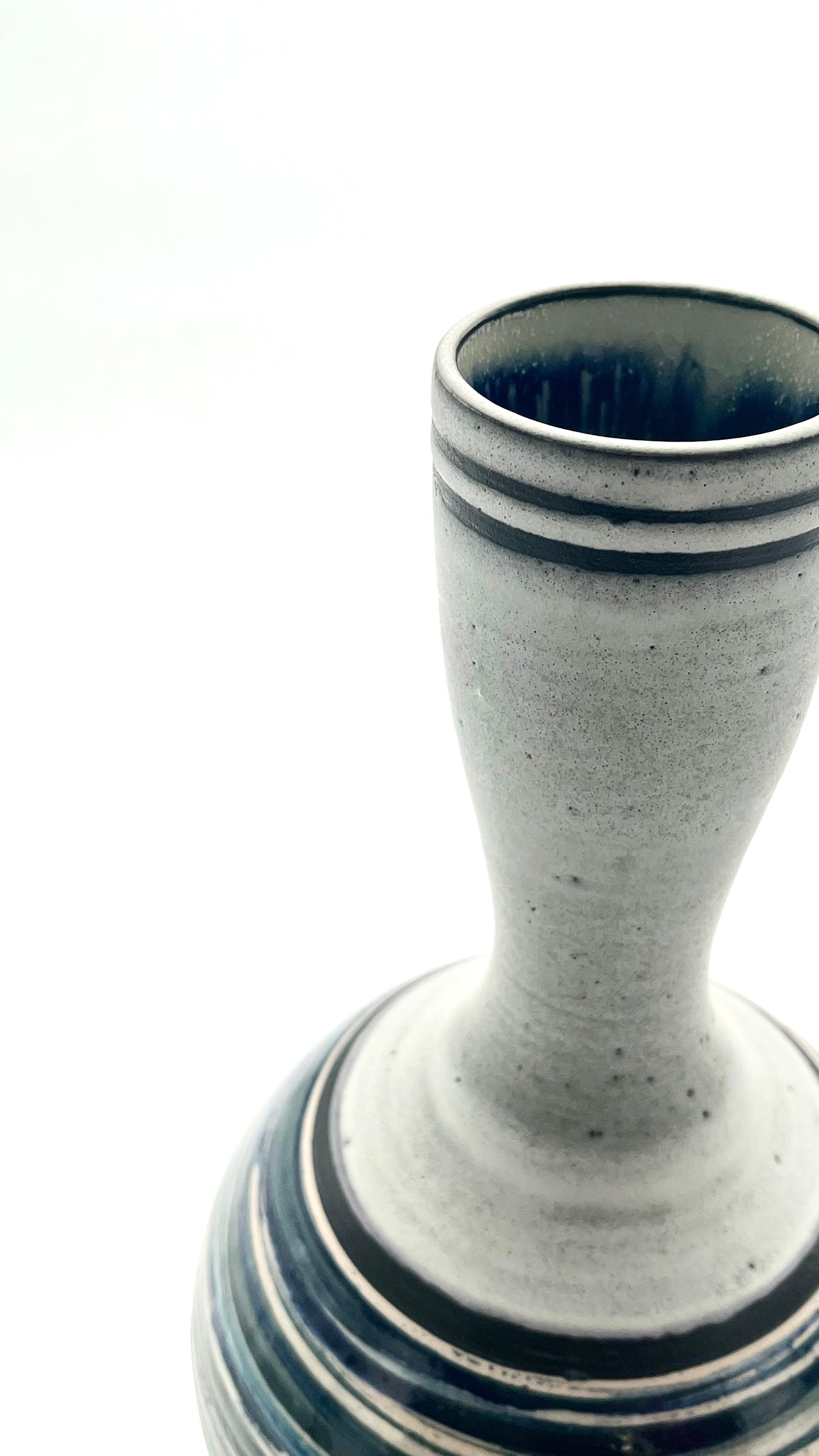 Turquoise Striped Vessel