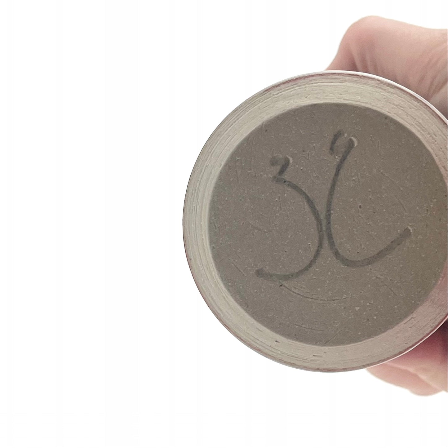 White Flecked Striped Stem Vase