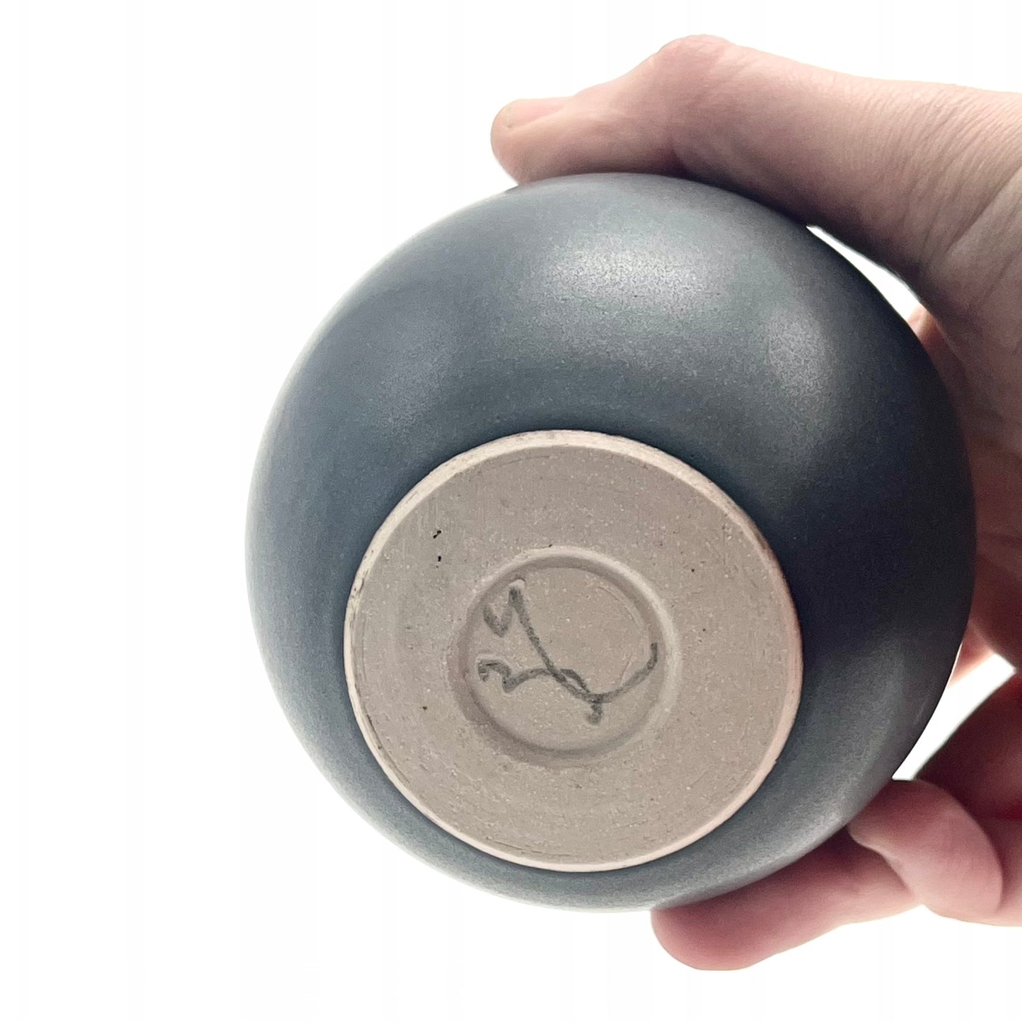 Black Striped Vessel with Textured Neck