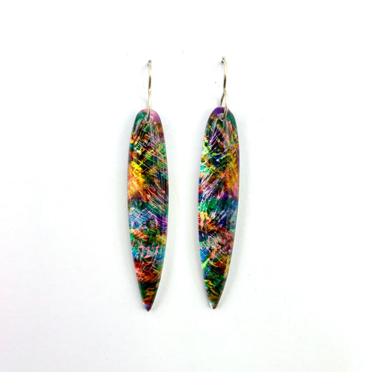 Fiery Opal Drop Earrings