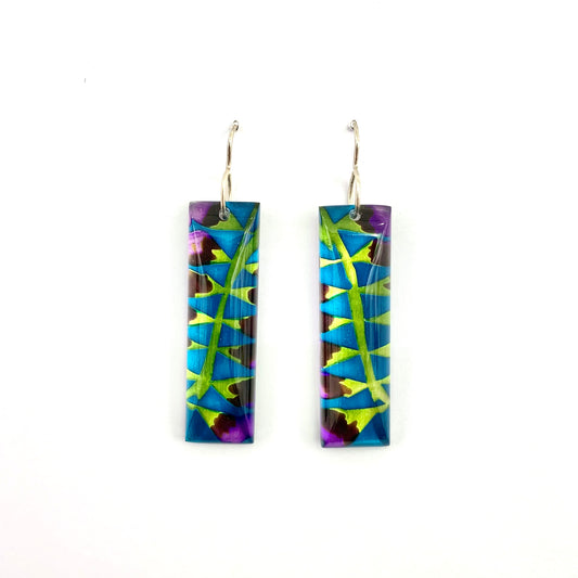 Rectangle Fern Earrings