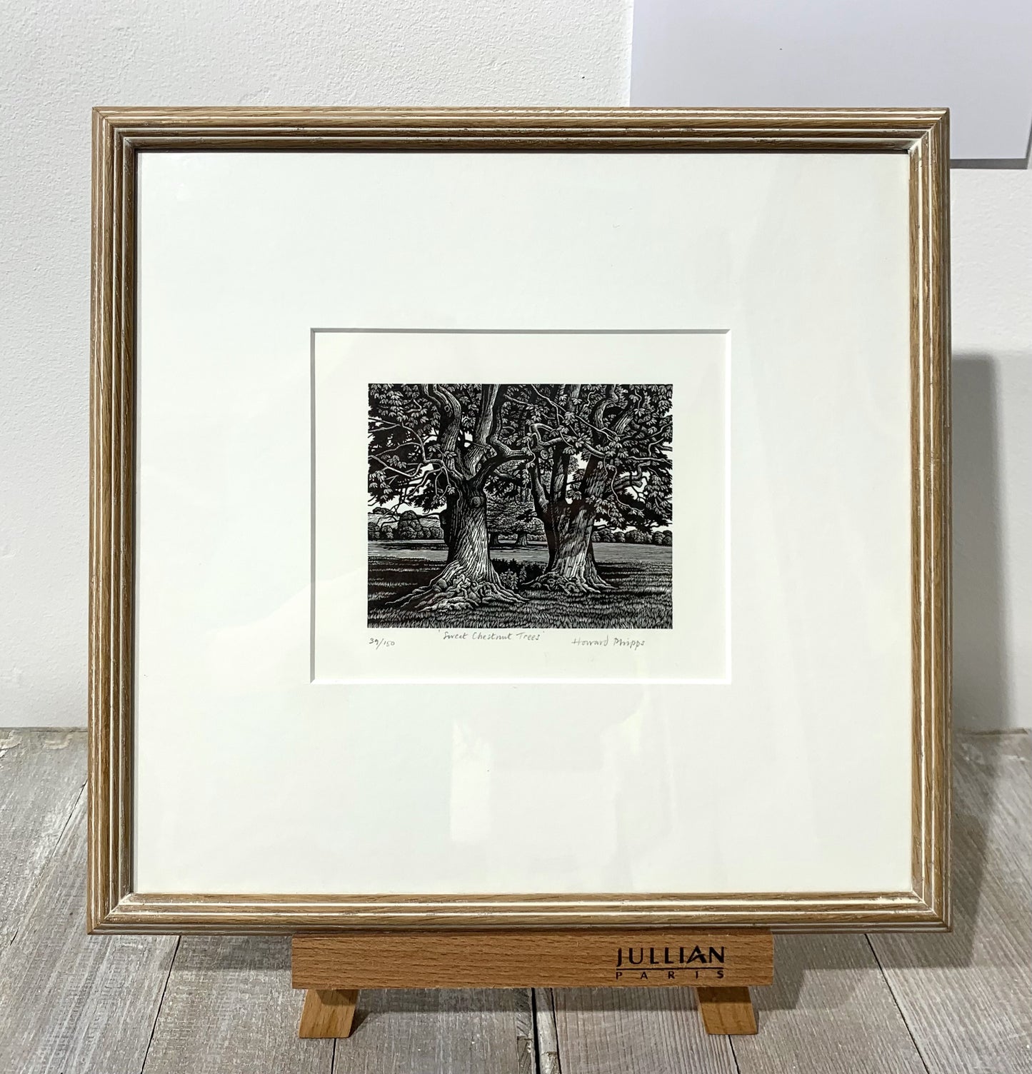 'Sweet Chestnuts' Wood Engraving - Framed