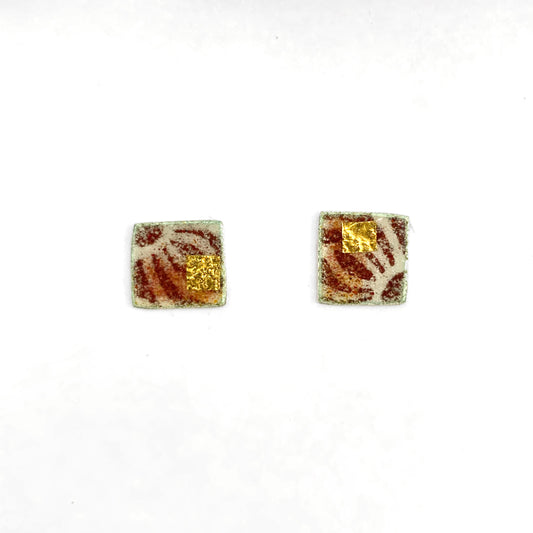 Red Stud Earrings
