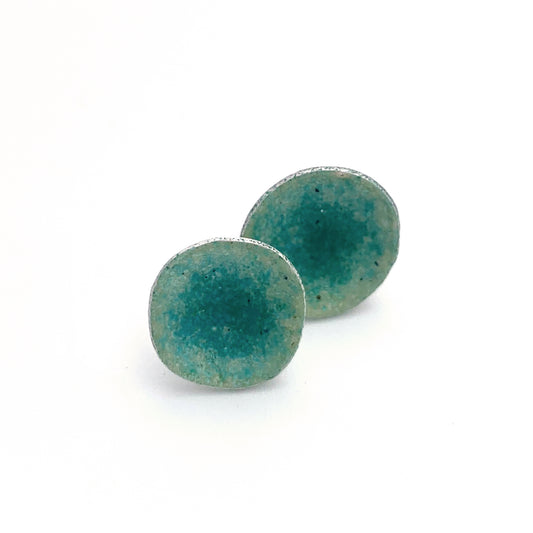 Turquoise Enamelled Stud Earrings