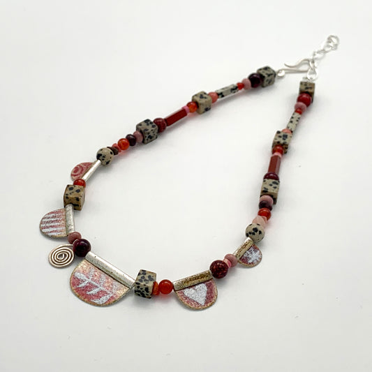 Pink and Red Necklace