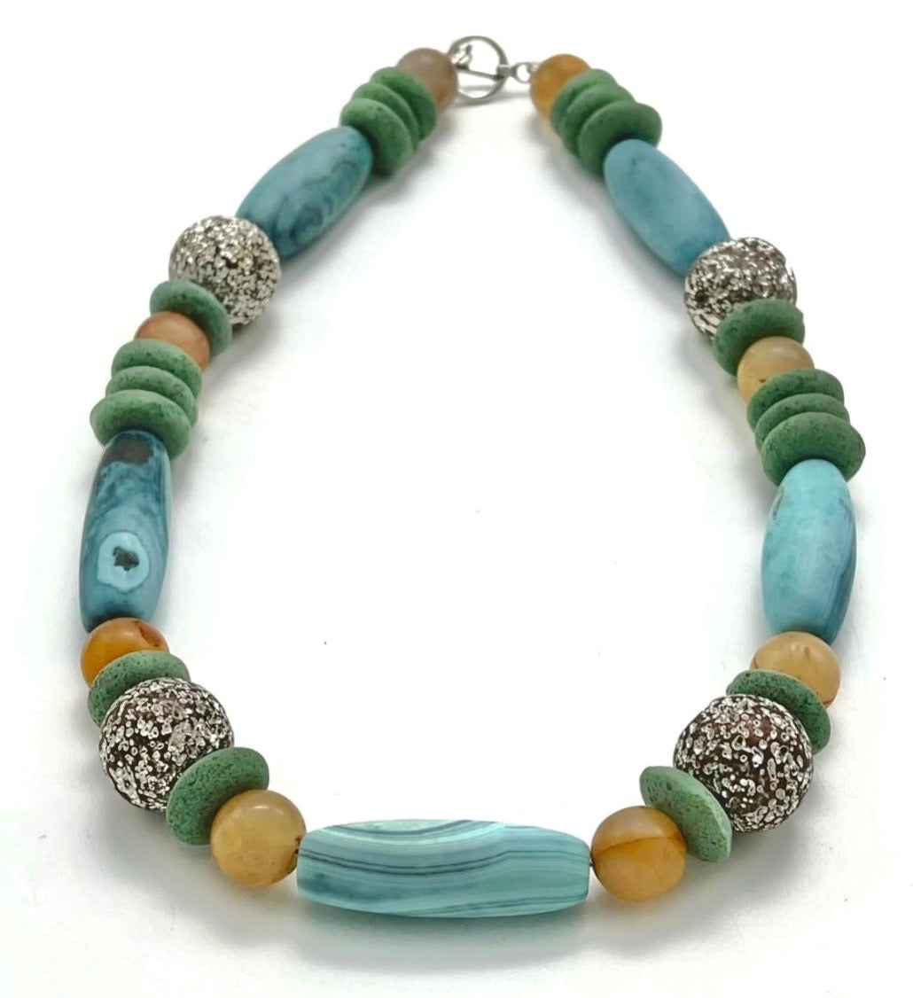 Blue Semi Precious Necklace