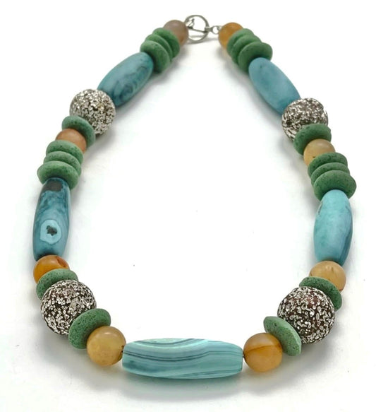 Blue Semi Precious Necklace