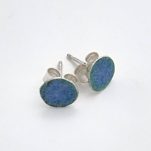 Small Sky Blue Stud Earrings